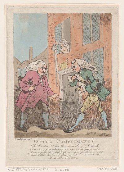 Oburzone komplementy, 18 sierpnia 1786., 18 sierpnia 1786. autorstwa Thomas Rowlandson