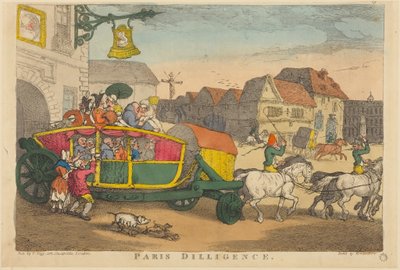 Paris Diligence autorstwa Thomas Rowlandson