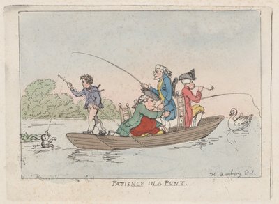 Cierpliwość w łódce, ca. 1803 r., ok. 1803 r. 1803. autorstwa Thomas Rowlandson