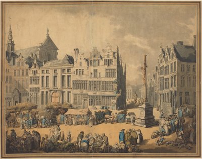 Place de Meir w Antwerpii autorstwa Thomas Rowlandson