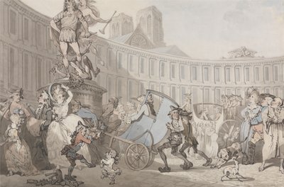 Place des Victoires, Paryż autorstwa Thomas Rowlandson