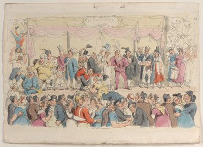 Płyta 14: Pokaz Richardsona, ze Świata w miniaturze, 1816., 1816. autorstwa Thomas Rowlandson