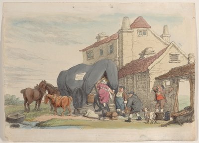 Tablica 26: Latający wóz, ze Świata w miniaturze, 1816., 1816. autorstwa Thomas Rowlandson