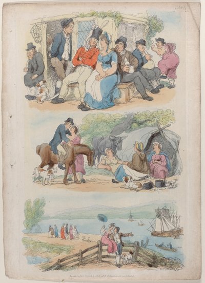 Tablica 4: Rekrutacja, ze świata w miniaturze, 1816., 1816. autorstwa Thomas Rowlandson
