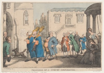 Procesja Korporacji Krajowej, 12 sierpnia 1799, 12 sierpnia 1799. autorstwa Thomas Rowlandson