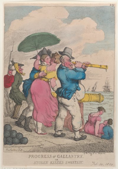 Progress of Gallantry or Stolen Kisses Sweetest, 14 lutego 1814., 14 lutego 1814. autorstwa Thomas Rowlandson