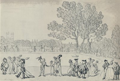 Promenada w Zielonym Parku, 1808, 1920 autorstwa Thomas Rowlandson