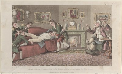 Quae Genus wyszedł z domu, który myli z własnym, z The Hist..., 1 lutego 1822. autorstwa Thomas Rowlandson