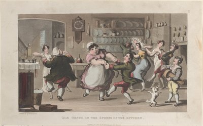 Quae Genus, w sporcie kuchni, z The History of Johnny Quae Genus..., 1 sierpnia 1821. autorstwa Thomas Rowlandson