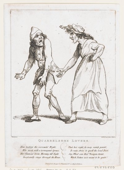 Kłótni kochankowie, 2 stycznia 1797., 2 stycznia 1797. autorstwa Thomas Rowlandson
