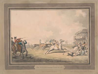 Wyścigi [zestaw sześciu]:  5. Wyjście poza trasę autorstwa Thomas Rowlandson