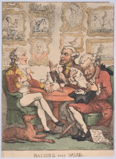 Podnosząc wiatr, 1805-12., 1805-12. autorstwa Thomas Rowlandson