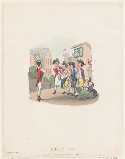 Rekruci, 1 marca 1803., 1 marca 1803. autorstwa Thomas Rowlandson