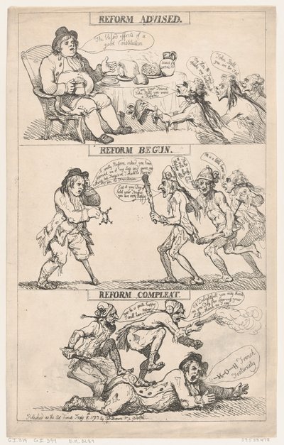 Zalecono reformę, rozpoczęto reformę, zakończono reformę autorstwa Thomas Rowlandson