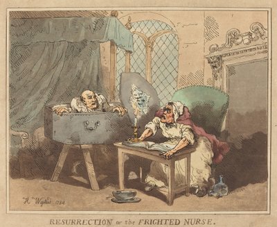 Zmartwychwstanie, czyli przerażona pielęgniarka autorstwa Thomas Rowlandson