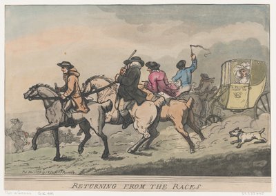 Wracając z wyścigów, 1 grudnia 1791 r., 1 grudnia 1791 r. autorstwa Thomas Rowlandson