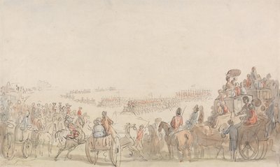 Relacja z udziału ochotników z Light Horse na Wimbledon Common autorstwa Thomas Rowlandson