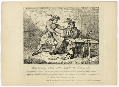 Poprawki do drugiego wydania, z podróży Boswella po Hebrydach autorstwa Thomas Rowlandson