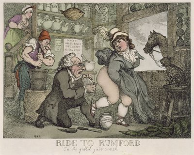 Jedź do Rumford, niech żółty jadeit wyciągnie autorstwa Thomas Rowlandson