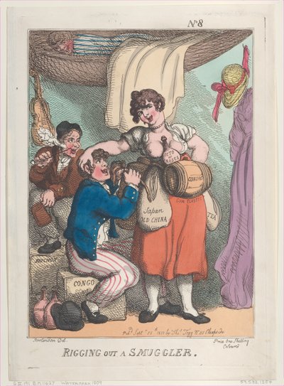 Wymuszenie przemytnika, 25 września 1810 r., 25 września 1810 r. autorstwa Thomas Rowlandson