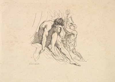 Rzeka Bóg z Dzieciątkiem, 1784-88. autorstwa Thomas Rowlandson