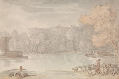 Scena nad rzeką (Tamiza w Eton) autorstwa Thomas Rowlandson