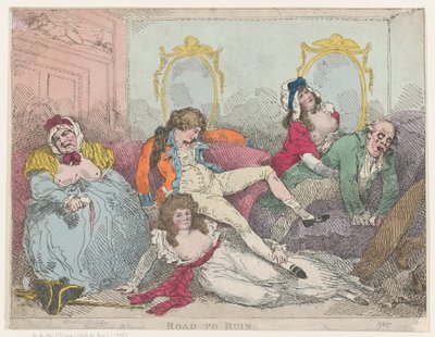 Droga do zguby autorstwa Thomas Rowlandson