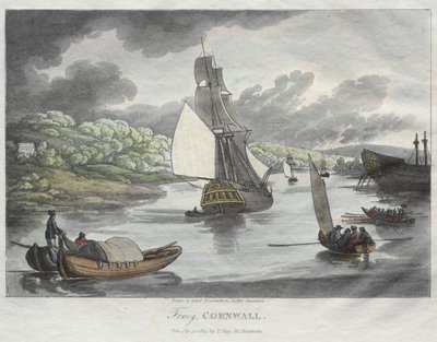 Szkice Rowlandssonów z natury: Fowey, Cornwall, 1809. autorstwa Thomas Rowlandson
