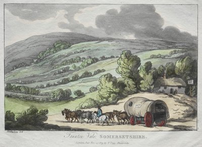 Szkice Rowlandsona z natury: Taunton Vale, Somersetshire autorstwa Thomas Rowlandson