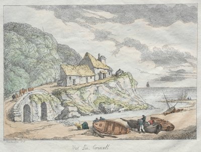 Szkice Rowlandsona z natury: West Looe, Cornwall, 1822. autorstwa Thomas Rowlandson