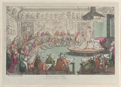 Akademia Królewska, Somerset House, Londyn, 1801-11., 1801-11. autorstwa Thomas Rowlandson