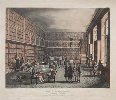 Instytucja Królewska, ulica Albemarle autorstwa Thomas Rowlandson