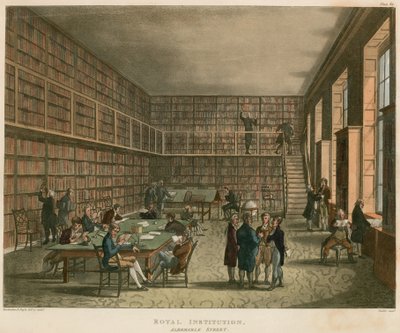 Instytucja Królewska, Albemarle Street, Londyn autorstwa Thomas Rowlandson