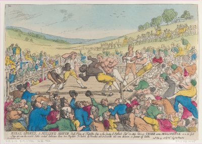 Rural Sports, Milling Match, 29 września 1811 r., 29 września 1811 r. autorstwa Thomas Rowlandson