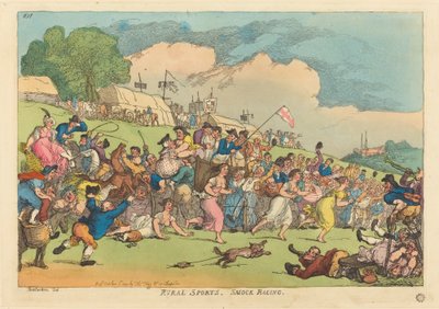 Sporty wiejskie. Wyścigi w kitel autorstwa Thomas Rowlandson