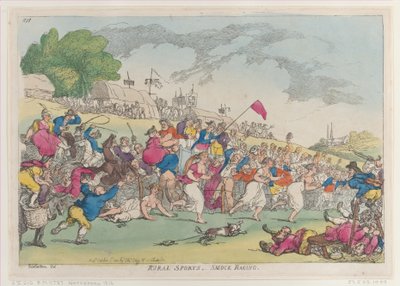 Rural Sports, Smock Racing, [1 października 1811], przedruk, [1 października 1811], przedruk. autorstwa Thomas Rowlandson