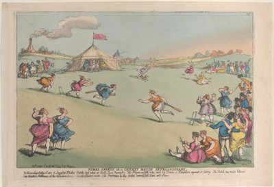 Sporty wiejskie lub nadzwyczajny mecz krykieta, 10 października 1811 r., 10 października 1811 r. autorstwa Thomas Rowlandson