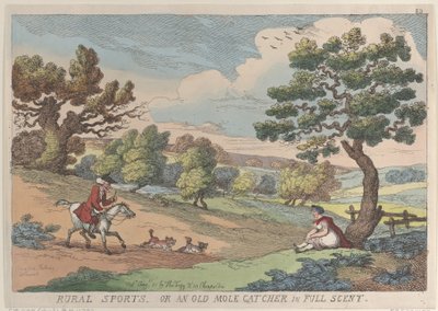 Sporty wiejskie, czyli stary łapacz kretów w pełnym zapachu, 31 sierpnia 1811 r., 31 sierpnia 1811 r. autorstwa Thomas Rowlandson