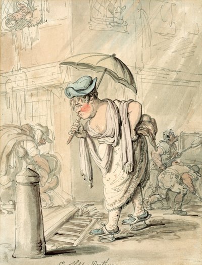 Smutna, niechlujna pogoda autorstwa Thomas Rowlandson