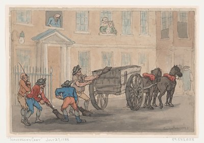 Wózek zbieracza śmieci autorstwa Thomas Rowlandson