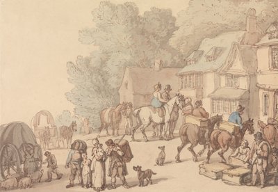Scena przed gospodą autorstwa Thomas Rowlandson