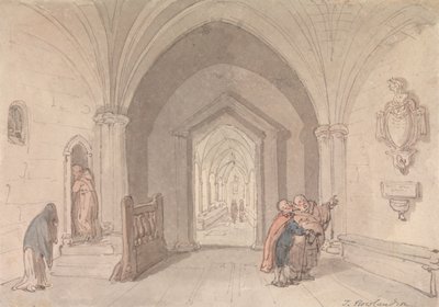 Scena w klasztorze autorstwa Thomas Rowlandson
