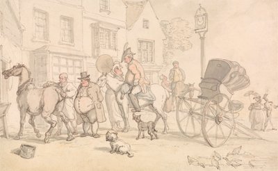 Scena przed Karczmą Półksiężyca autorstwa Thomas Rowlandson