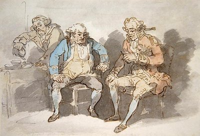 Morska rozrywka (pióro i atrament oraz akwarela na papierze) autorstwa Thomas Rowlandson