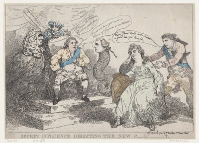 Tajny wpływ kierujący nowym P-l-t [Parlament], 18 maja 1784., 18 maja 1784. autorstwa Thomas Rowlandson