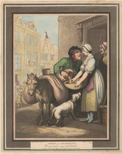 Zestaw ośmiu (4): Okrzyki Londynu autorstwa Thomas Rowlandson