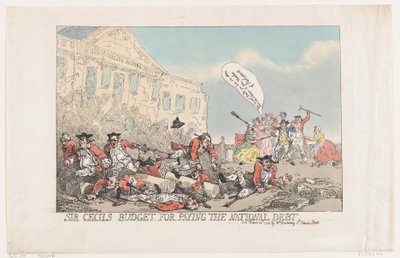 Budżet Sir Cecilsa na spłatę długu narodowego, 30 marca 1784 r., 30 marca 1784 r. autorstwa Thomas Rowlandson