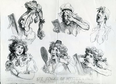 Sześć etapów naprawy twarzy autorstwa Thomas Rowlandson