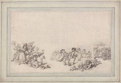 Jazda na łyżwach na Serpentine autorstwa Thomas Rowlandson