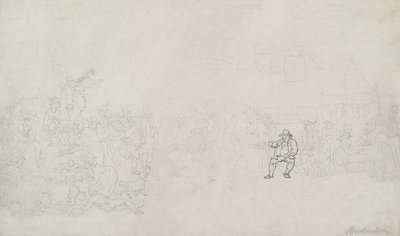 Szkic do filmu „The Recruiter” autorstwa Thomas Rowlandson